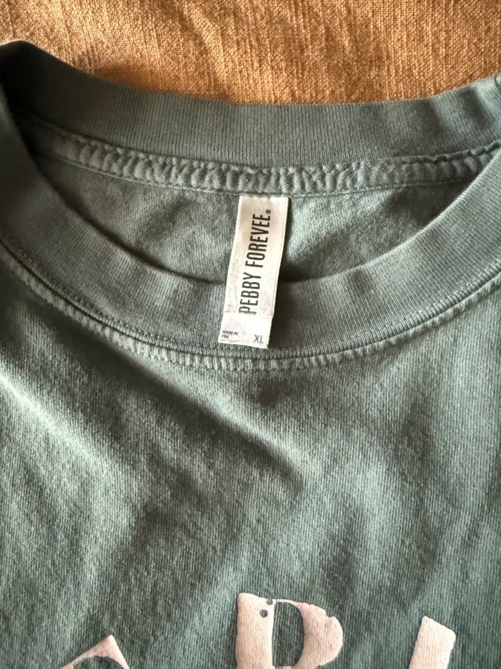 Pebby Forevee Set Birds Free Side Slit Tee XL Teal - Picture 3 of 4
